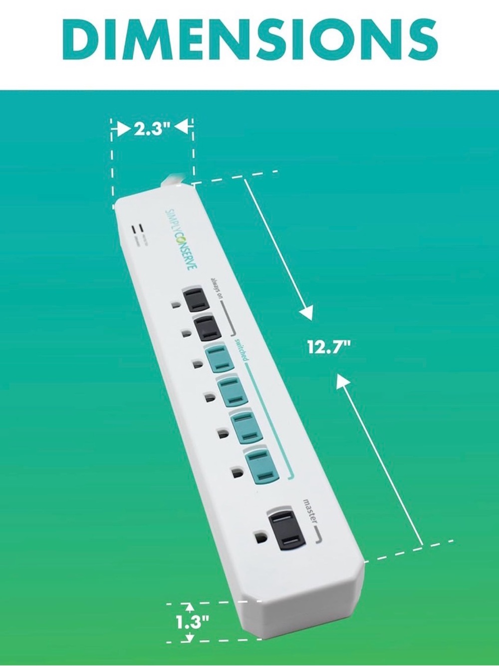 Energy-Saving Surge Protector Power Strip for Conserving Electricity on Devices - Picture 9 of 12
